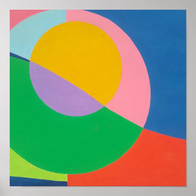  Minimalist Colorful Gradient Geometry  Wall Art (Front)
