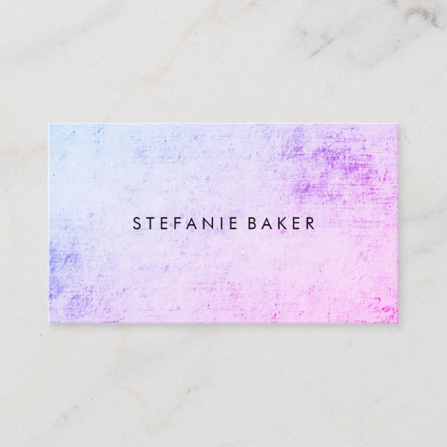 Minimalist Colorful Grunge Business Card (Front)