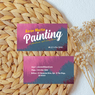 Minimalist Colorful Painting Business Card
