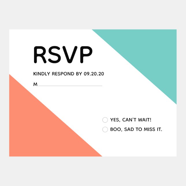 Minimalist Colorful RSVP Postcard Template (Front)