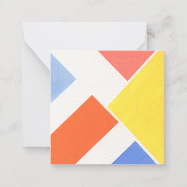Minimalist Colors Note Card (Front)