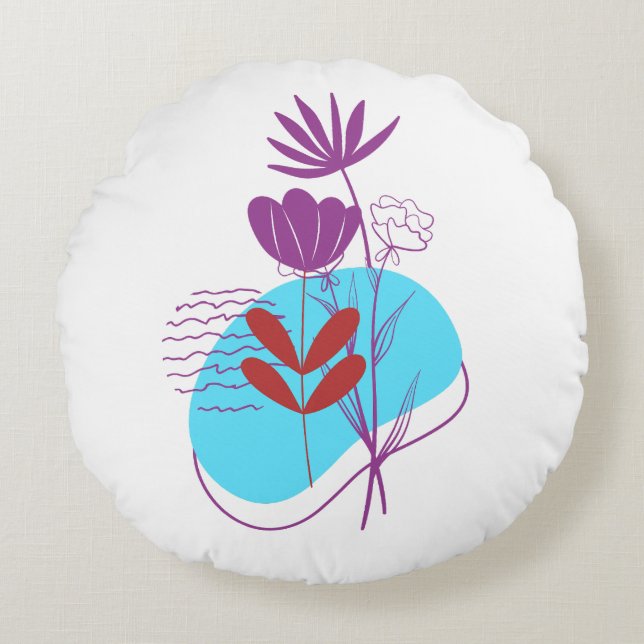 Minimalist Colourful ADV-creators Article-514 Round Pillow (Front)