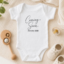 Minimalist Coming Soon Custom Announce Pregnancy