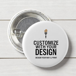 Minimalist Company Branded Custom Personalized Button