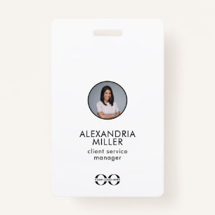 Minimalist Company Employee QR Code Badge