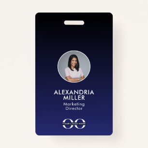 Minimalist Company Employee QR Code Badge