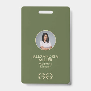 Minimalist Company Employee QR Code Badge