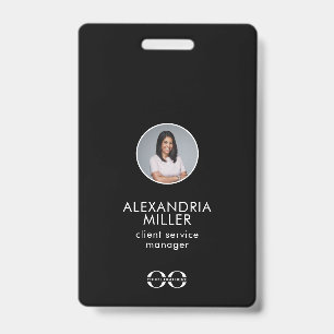 Minimalist Company Employee QR Code Badge
