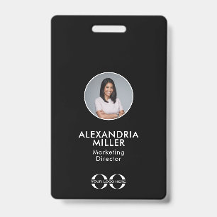 Minimalist Company Employee QR Code Badge