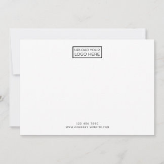Minimalist Company Logo Business Branding Contact  Note Card