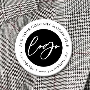 Minimalist Company Logo Corporate Promotional Gift Button