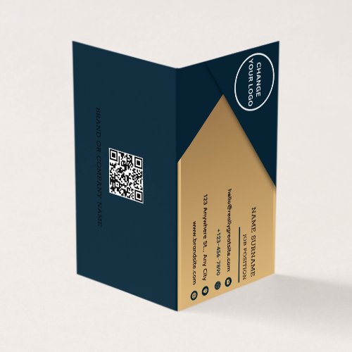 Minimalist Company Logo Folded Business Card