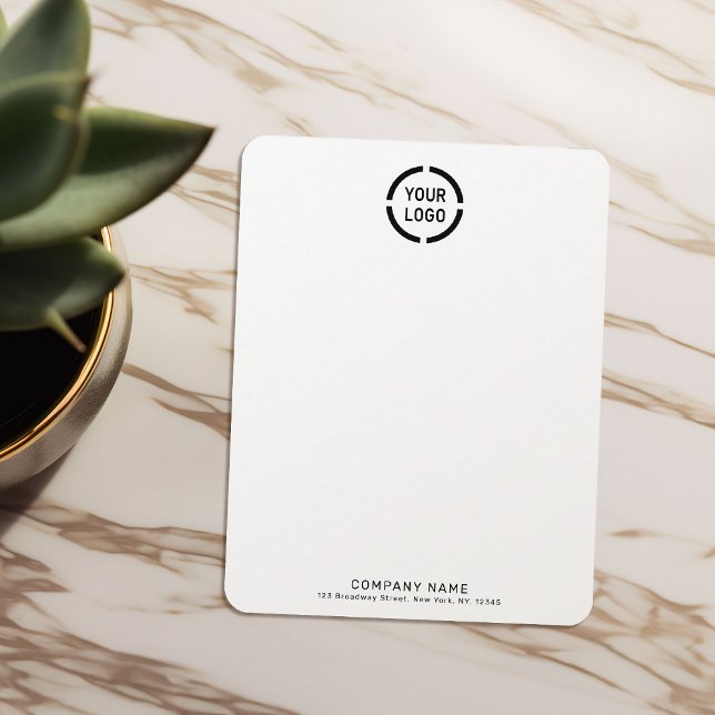Minimalist company logo personalized Stationery Note Card (Minimalist company logo personalized Stationery Note Card)