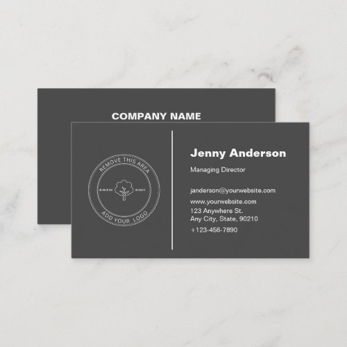 Minimalist Company Logo Simple Business Card
