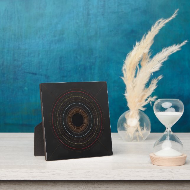 Minimalist Concentric Circles Geometry Art Print Plaque (Insitu)