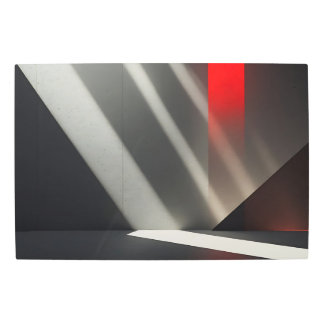 Minimalist Concrete & Red Light Metal Print