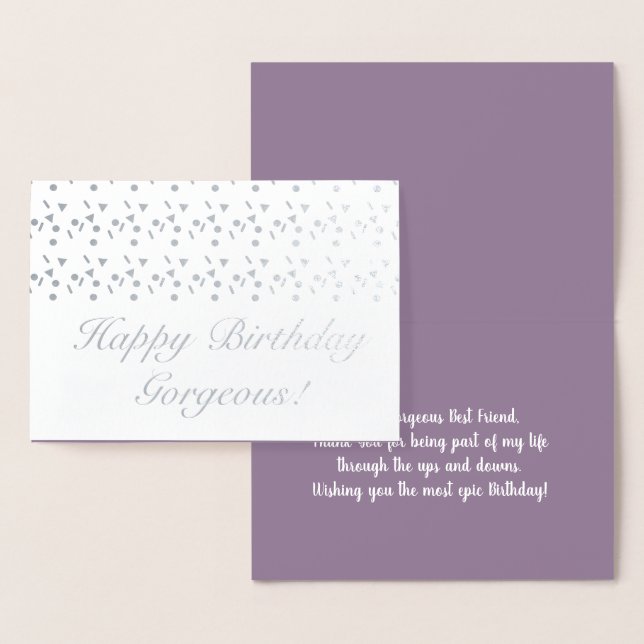 Minimalist Confetti Geometrical Birthday Foil Card (Display)