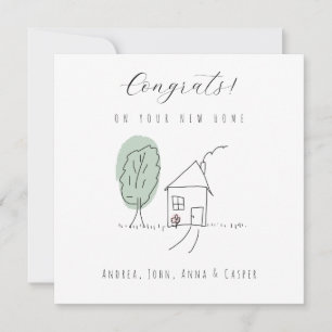 MINIMALIST Congrats On Your New Home Holiday Card