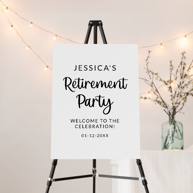 Minimalist Congrats Retirement Party Welcome Sign  (In Situ (Stand))