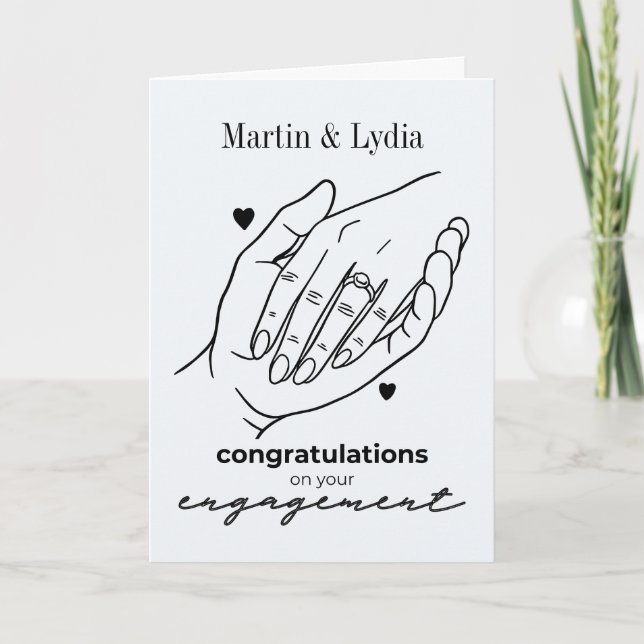 Minimalist Congratulations on your Engagement Card (Front)