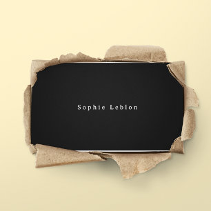 Minimalist Contact Card Black