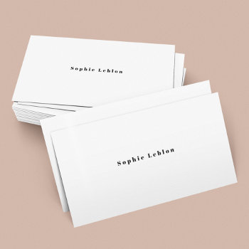 Minimalist Contact Card With Modern Font Name by mixedworld at Zazzle