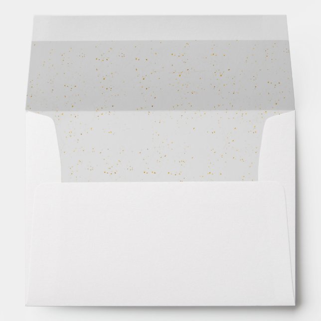 Minimalist Contemporary Modern Simple Wedding Envelope (Back (Bottom))