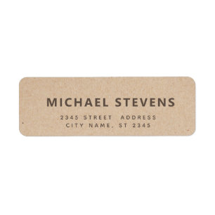 Minimalist contemporary simple cardboard label