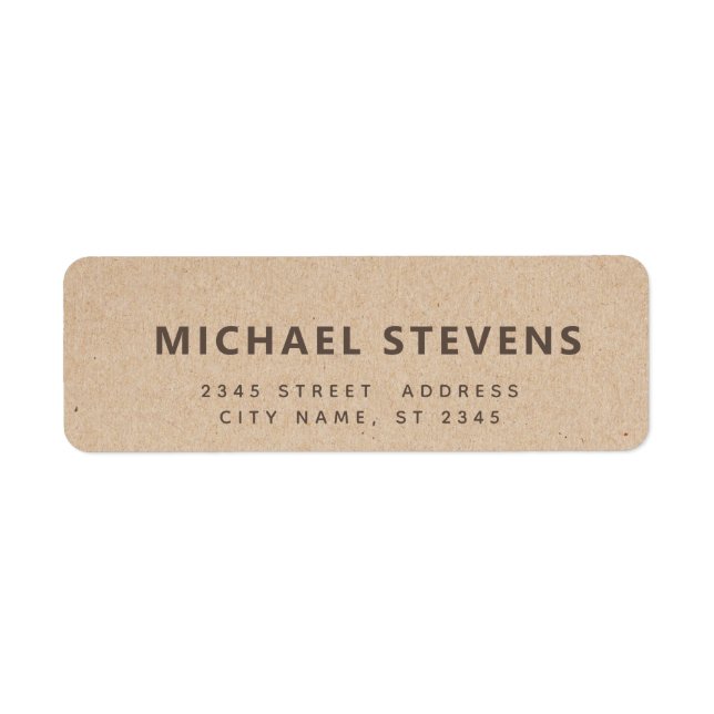 Minimalist contemporary simple cardboard label (Front)
