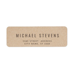 Minimalist contemporary simple cardboard label