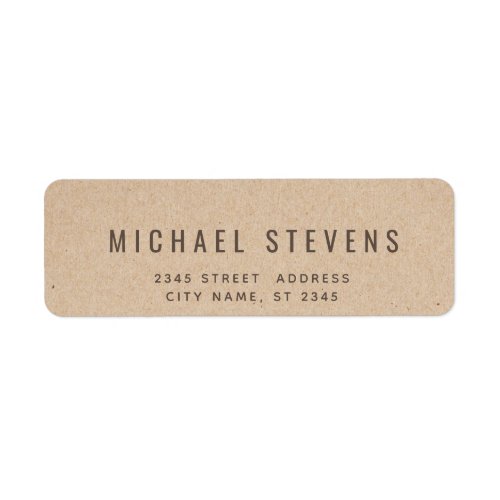 Minimalist contemporary simple cardboard label