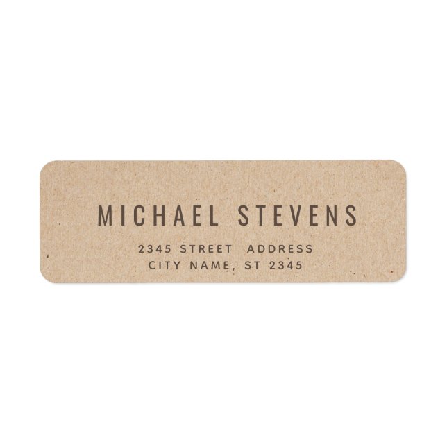 Minimalist contemporary simple cardboard label (Front)