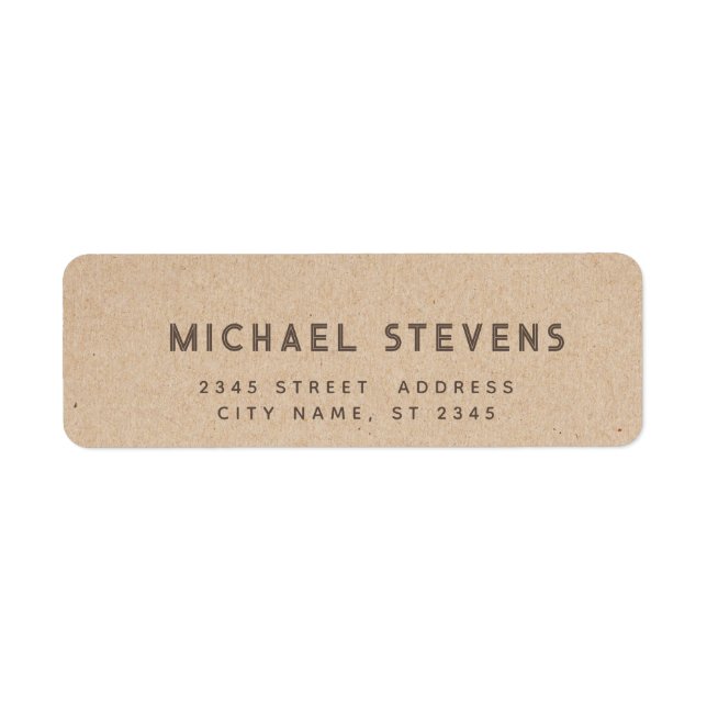 Minimalist contemporary simple cardboard label (Front)