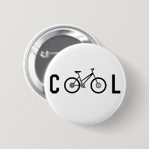 Minimalist Cool Cycling Bicycle Biking Gift Button