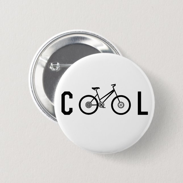 Minimalist Cool Cycling Bicycle Biking Gift Button (Front & Back)