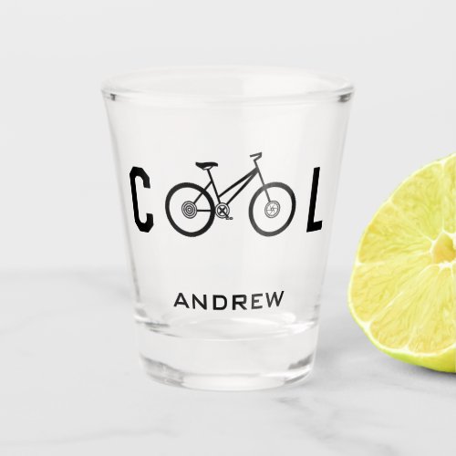 Minimalist Cool Cycling Bicycle Biking Gift Shot Glass