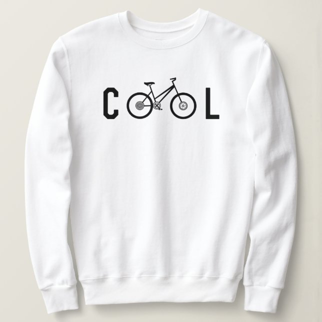 Minimalist Cool Cycling Bicycle Biking Gift  Sweatshirt (Design Front)