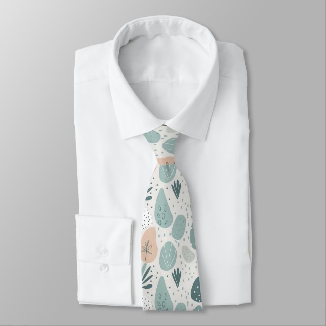 minimalist cool splash pattern  neck tie (Tied)