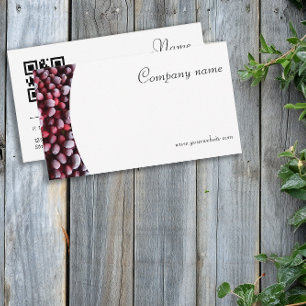 Minimalist Cornel berry photo QR Business Card