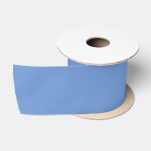 Minimalist cornflower blue plain solid modern chic satin ribbon