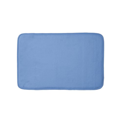 Minimalist cornflower blue solid elegant modern bath mat