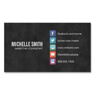 Minimalist Corporate Business Card Magnet