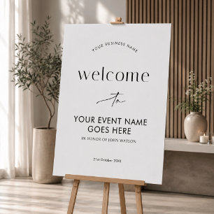 Minimalist Corporate Business Event Welcome Sign