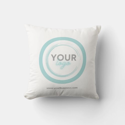 Minimalist Corporate Company Business Logo Throw P Throw Pillow