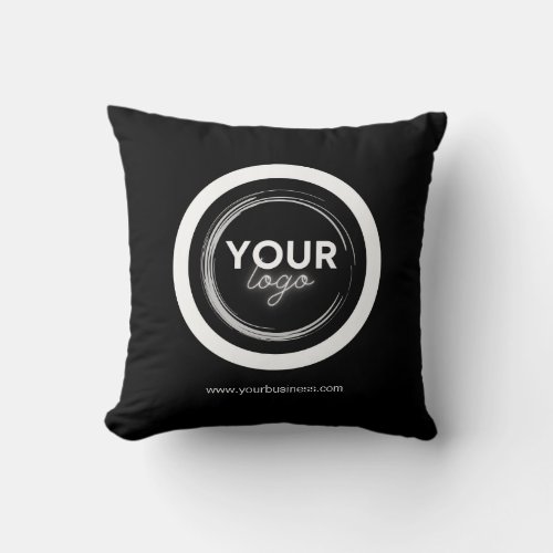 Minimalist Corporate Company Business Logo Throw Pillow