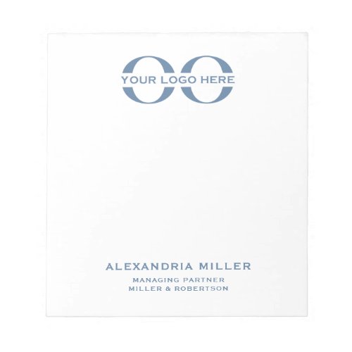 Minimalist Corporate Company Logo Branded Notepad