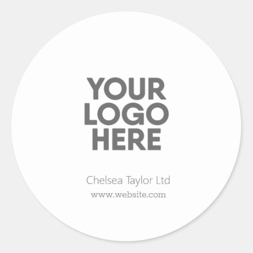 Minimalist Corporate Event Business Logo Custom  Classic Round Sticker