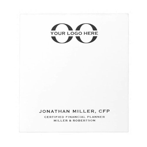 Minimalist Corporate Logo Name Title Notepad