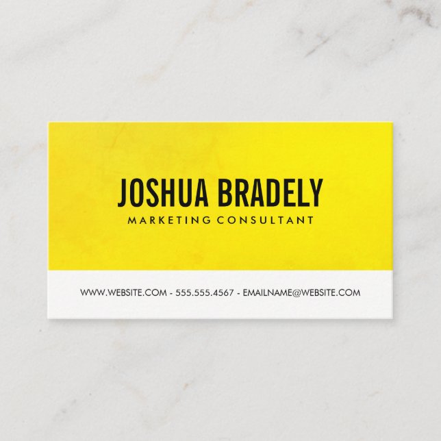 Minimalist Corporate Two Tone Business Card (Front)