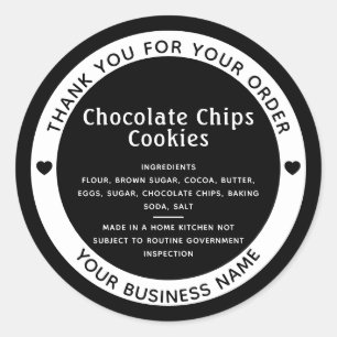 Minimalist Cottage Law Ingredient Cookie Sticker